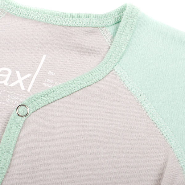 AXL Brand Organic Baby Footie Colorblock