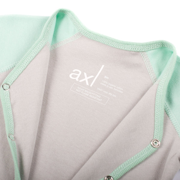AXL Brand Organic Baby Footie Colorblock