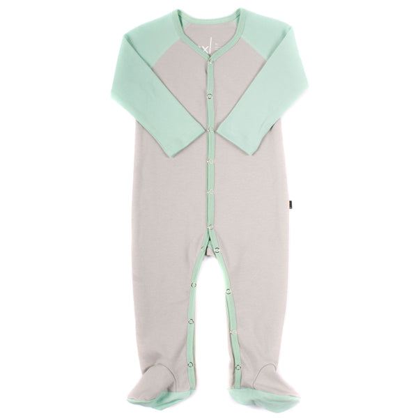 AXL Brand Organic Baby Footie Colorblock
