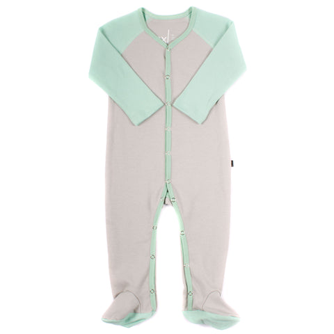 AXL Brand Organic Baby Footie Colorblock