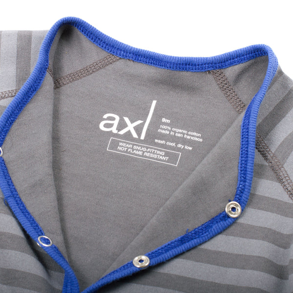 AXL Brand Organic Baby Footie Stripe