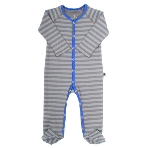 AXL Brand Organic Baby Footie Stripe