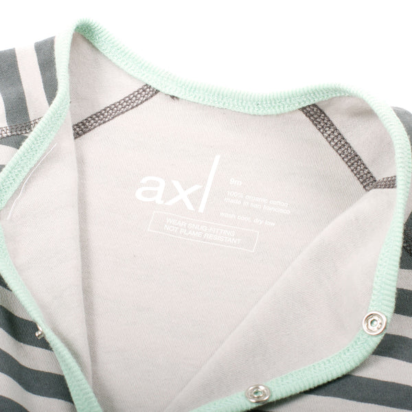 AXL Brand Organic Baby Footie Stripe