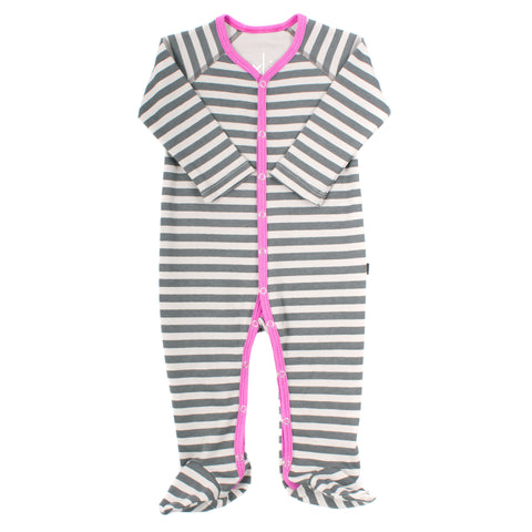 AXL Brand Organic Baby Footie Stripe