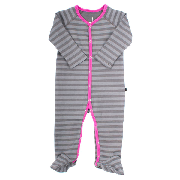 AXL Brand Organic Baby Footie Stripe