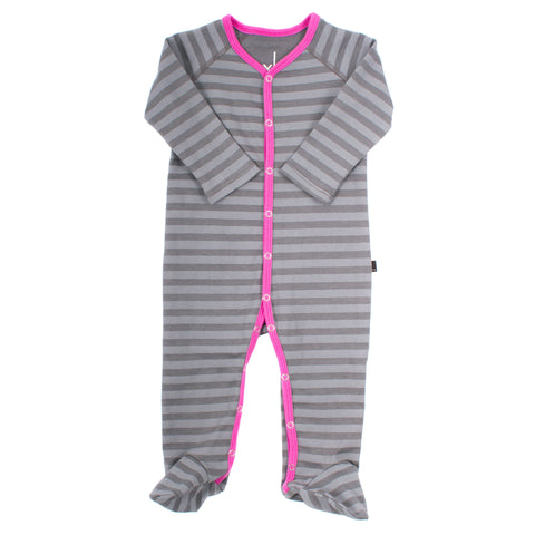 AXL Brand Organic Baby Footie Stripe