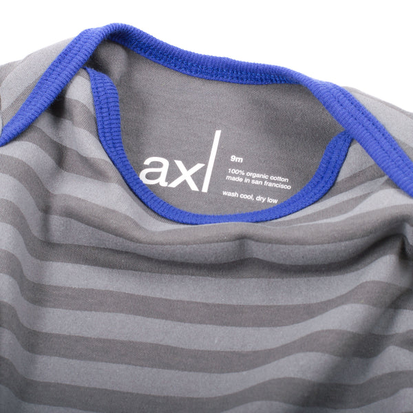 AXL Brand Organic Baby Onesie Bodysuit Short Sleeve Stripe