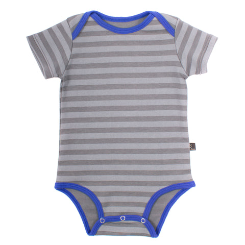 AXL Brand Organic Baby Onesie Bodysuit Short Sleeve Stripe