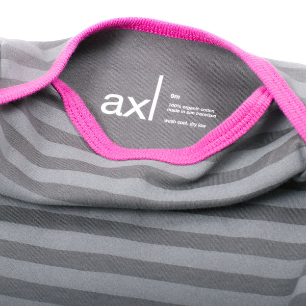 AXL Brand Organic Baby Onesie Bodysuit Short Sleeve Stripe