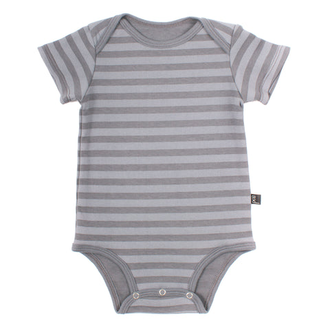 AXL Brand Organic Baby Onesie Bodysuit Short Sleeve Stripe