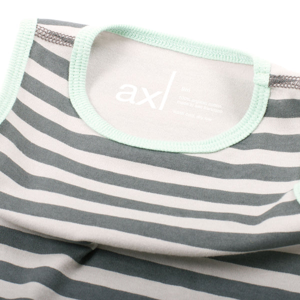AXL Brand Organic Baby Onesie Bodysuit Tank Stripe