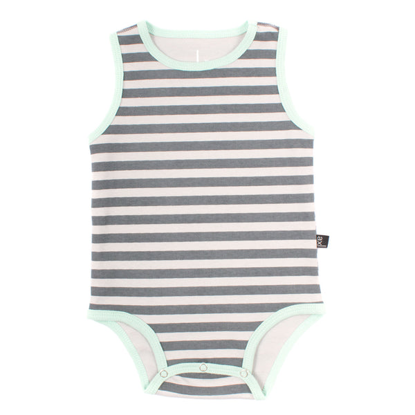 AXL Brand Organic Baby Onesie Bodysuit Tank Stripe