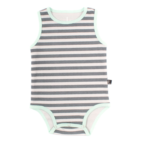 AXL Brand Organic Baby Onesie Bodysuit Tank Stripe