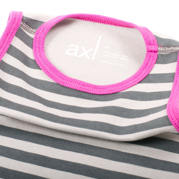 AXL Brand Organic Baby Onesie Bodysuit Tank Stripe